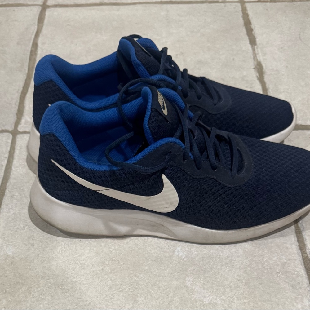 Nike Navy and White Running Shoes